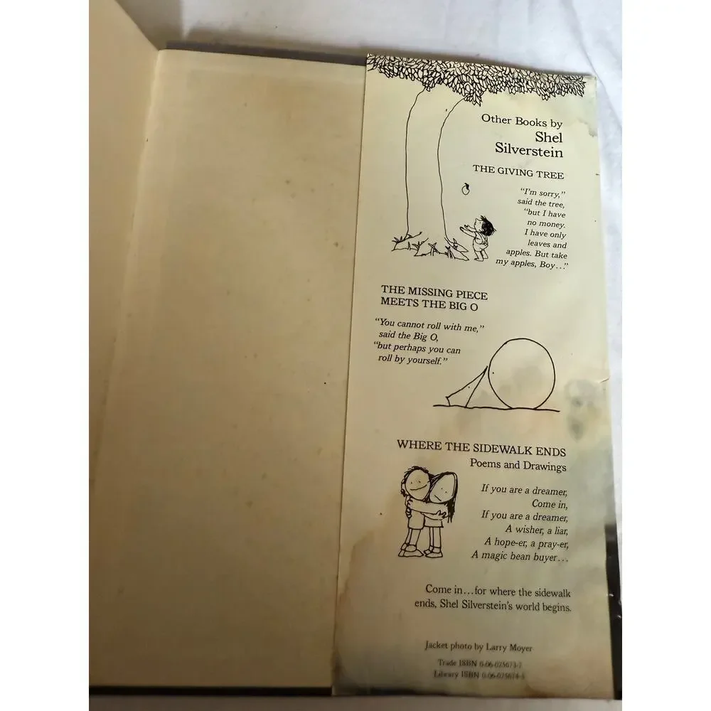 A Light In The Attic - Shel Silverstein - Snake Eye Music 1974 Edition Hardcover